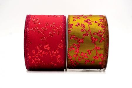 Holiday Sparkle Red Berry Wired Ribbon - Holiday Sparkle Red Berry Wired Ribbon